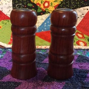 Hand turned salt and pepper shakers